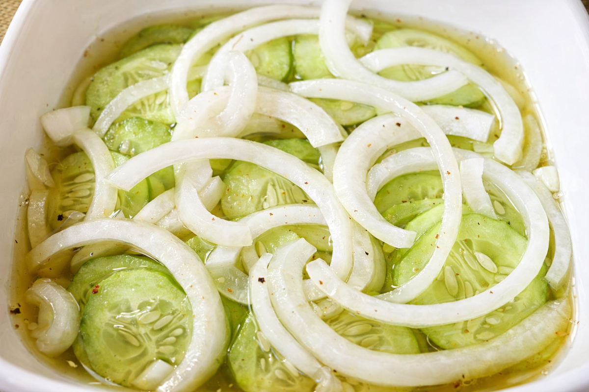 Quick Pickled Cucumber with Onions Recipe