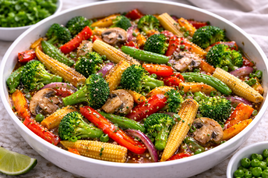 Vegetable Stir Fry in a Bowl