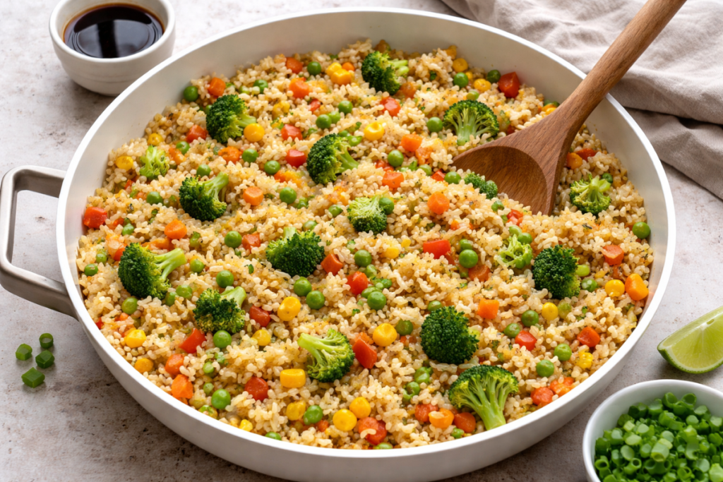 Vegetable Fried Rice in Pan