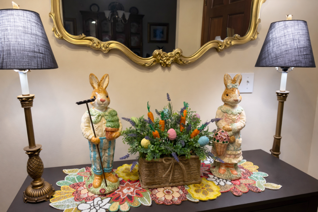 Entryway with Easter Decor