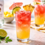 Refreshing Malibu Bay Breeze Drink