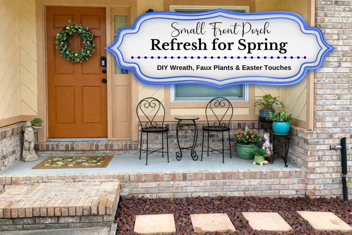 How I Styled My Small Front Porch for Spring and Easter