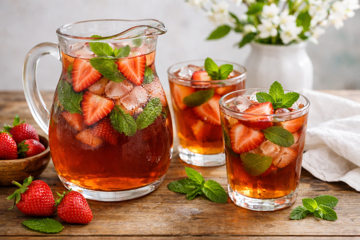 Strawberry Mint Iced Tea – A Refreshing Spring Tea