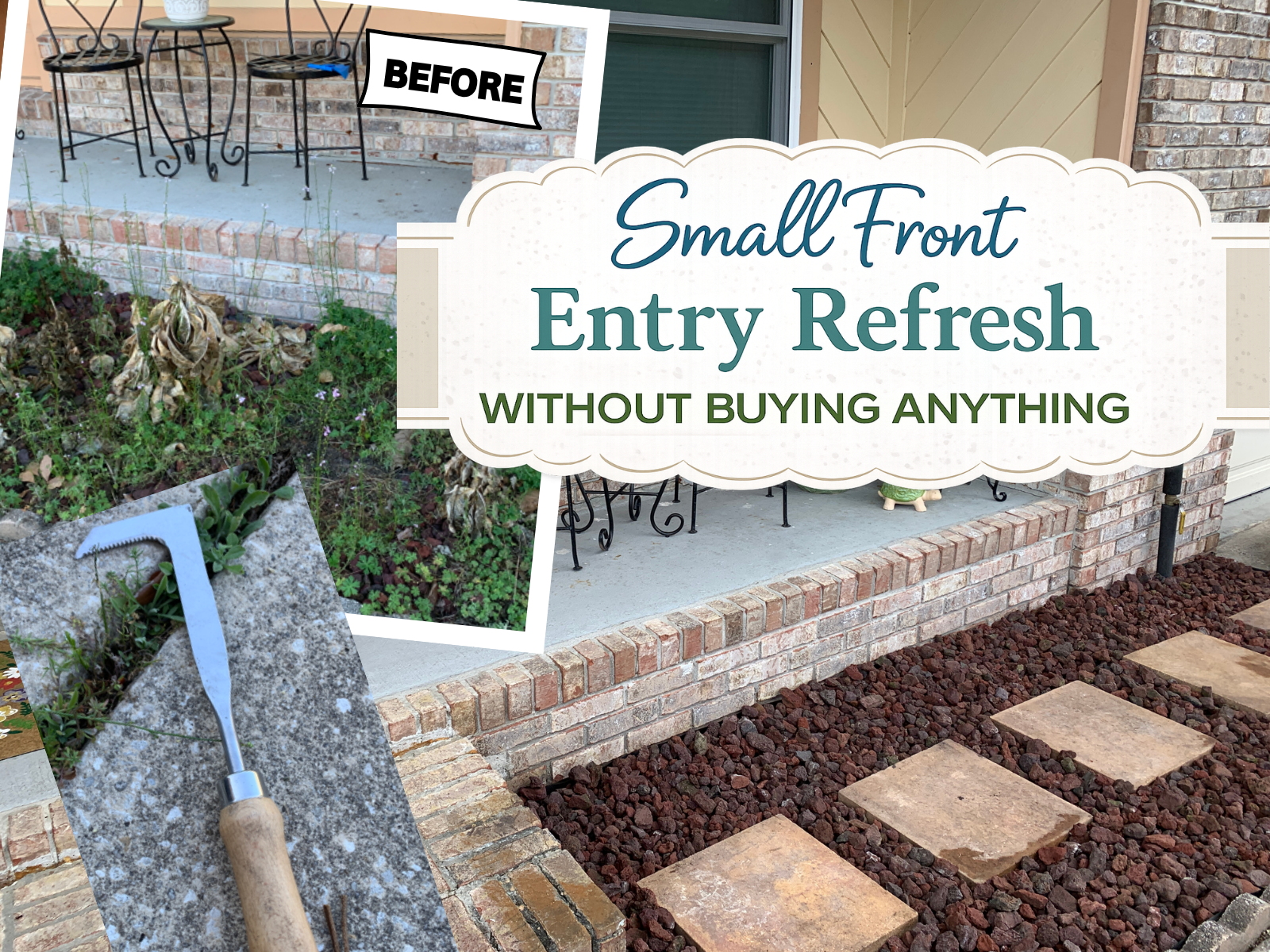 Small Front Entry Refresh Without Buying Anything